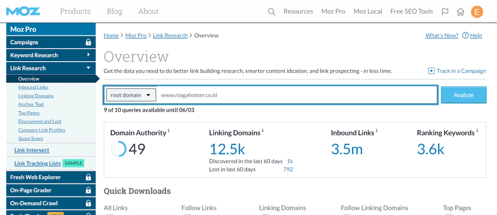 Tips Mencari Expired Domain Yang Wajib Kamu Ketahui | Course-Net tools Moz
