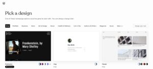 Pilih Desain WordPress