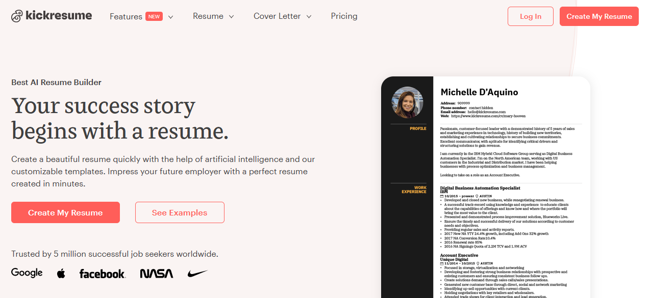 5 Situs Membuat CV Secara Online Gratis | Course-Net kickresume adalah