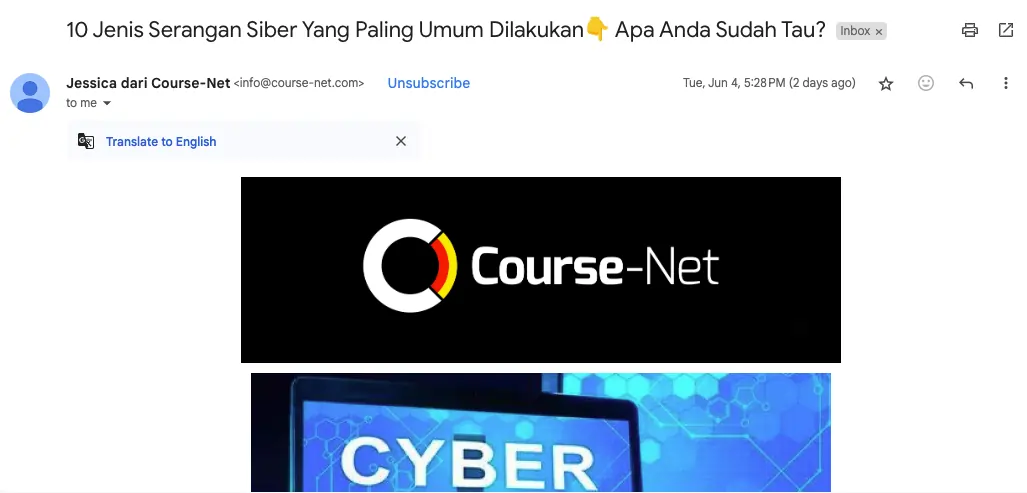 4 Contoh Email Marketing yang Menarik dan Baik untuk Dicoba | Course-Net Email Marketing Konten