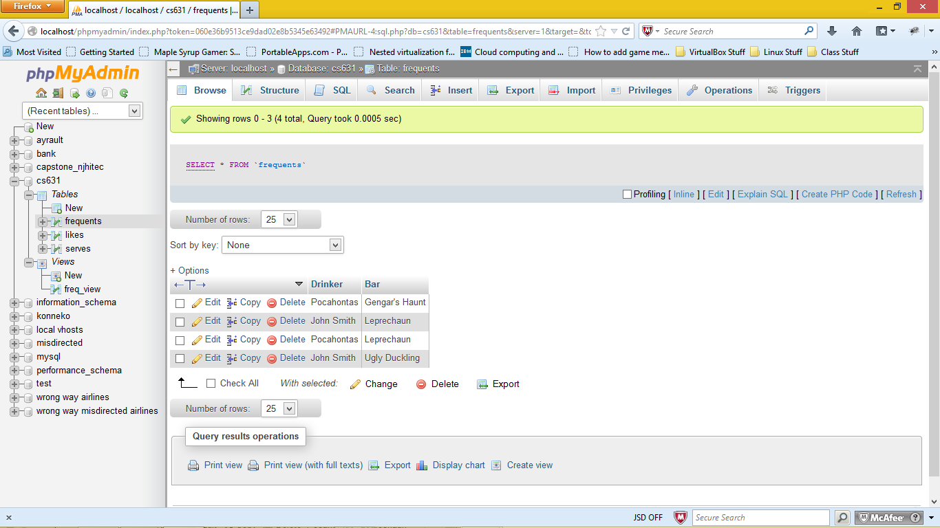 Antarmuka phpMyAdmin